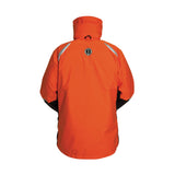 back of orange Catalyst Flotation Coat