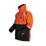 side view of black and orange Catalyst Flotation Coat