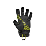 MA6002 Traction Open Finger Gloves Black-Fluorescent Yellow Green