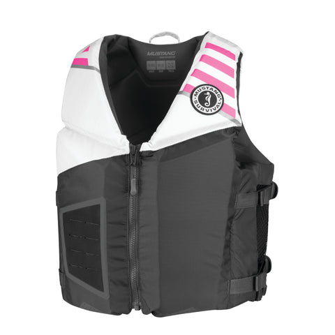 MV3600 Young Adult Rev Foam Vest Gray-White-Pink