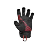 MA6002 Traction Open Finger Gloves Black-Red