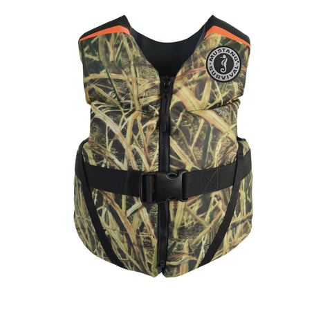 MV3570CM Youth Rev Foam Vest (Camo) Mossy Oak Shadow Grass Blades