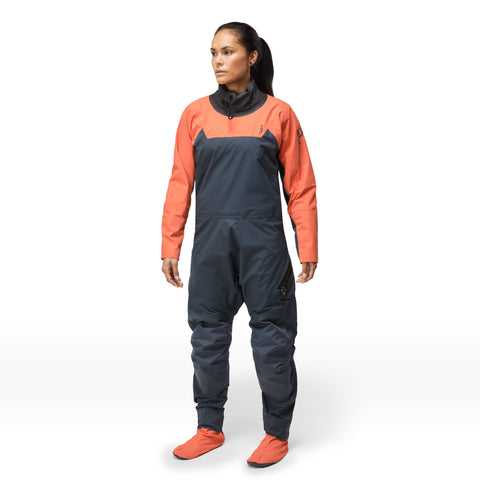 MSD250 Women's Helix CCS Dry Suit Admiral Gray - Coral Quartz