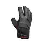 MA6002 Traction Open Finger Gloves Black-Red