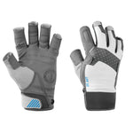 MA600202 Traction Open Finger Gloves Light Grey-Blue